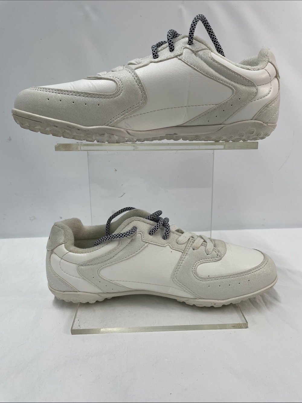 BEBE WHITE GLITTER SNEAKERS FTL-07-110 - Picture 2 of 8
